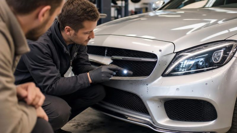 Schade niet onder Mercedes garantie